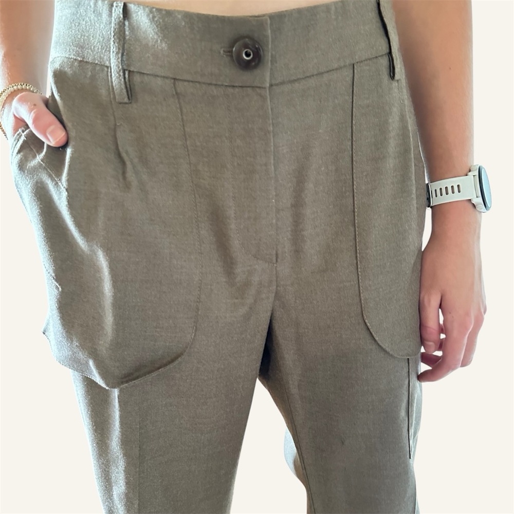 BRUNELLO CUCINELLI Women's Wool & Cashmere Tan Pants🌸